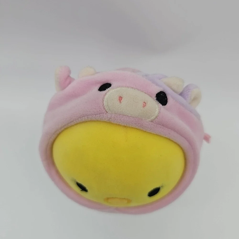 Original Squishmallows Aimee The Chick in Cow Hoodie Cute Plush